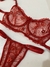Conjunto Larissa tule vermelho