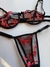 Conjunto Vik vermelho com preto na internet