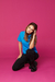T-Shirt Basic 100% Algodão Premium Decote Redondo Manga Curta Levemente Alongada Greek Blue - Comfy Basics