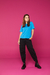 T-Shirt Basic 100% Algodão Premium Decote Redondo Manga Curta Levemente Alongada Greek Blue - loja online