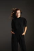 Groovy Puff Sleeve Moletinho Cropped 100% Algodão Premium Manga 3/4 Gola Levemente Alta Black - comprar online