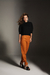 Groovy Puff Sleeve Moletinho Cropped 100% Algodão Premium Manga 3/4 Gola Levemente Alta Black - Comfy Basics