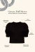 Groovy Puff Sleeve Moletinho Cropped 100% Algodão Premium Manga 3/4 Gola Levemente Alta Black na internet