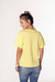 T-Shirt Bella 100% Algodão Premium Manga Ampla Gola Levemente Alta Lemon - Comfy Basics