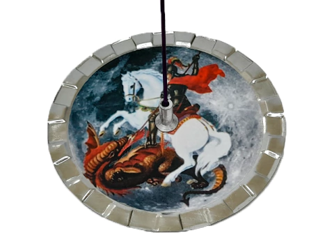 Incensário Porta Incenso de Metal São Jorge