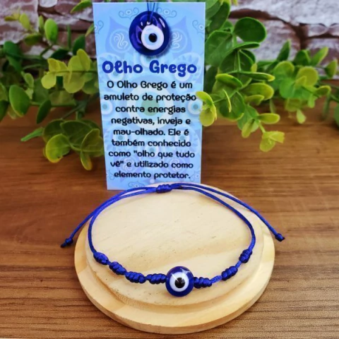 Pulseira 7 Nós Azul – Olho Grego - comprar online