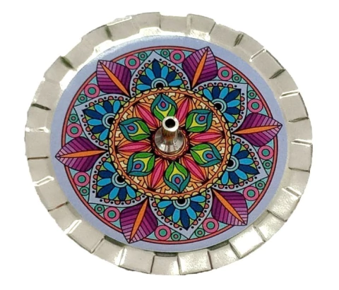 Incensário Porta Incenso de Metal Mandala 4