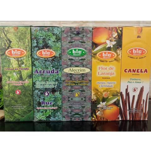 Kit Incensos Bic Sortidos 25 Caixinhas - Kit 2