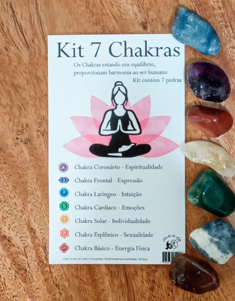 Kit de Pedras Roladas 7 Chakras - GR