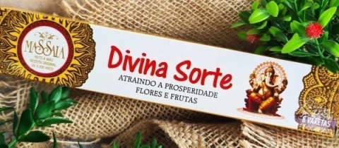 Divina Sorte – Incenso Massala Premium Sem Carvão Feito a Mão com Receita Original - comprar online