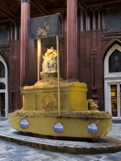 Barco de Sabonete Artesanal de Camomila com Óleo de Coco Barra de 500g - Adulto, bebê e criança