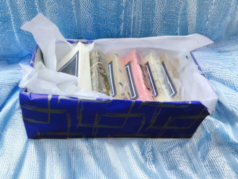 Kit Presente 6 Sabonetes Artesanais Sortidos de 115g cada com Embalagem Presenteável Masculina