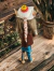 Duende Flexível de Cabelo Castanho e Gorro Branco com Flor + Brinde na internet
