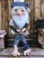Duende Ancião Flexível de Cabelo Branco e Carinha de Bom Velhinho e Gorro Azul + Brindes - loja online
