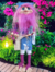Imagem do Duende Flexível de Cabelo Rosa e Olhos Azuis + Brindes