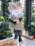 Duende Ancião Flexível de Cabelo Branco e Carinha de Bom Velhinho e Gorro Azul + Brindes - Bazar Completo