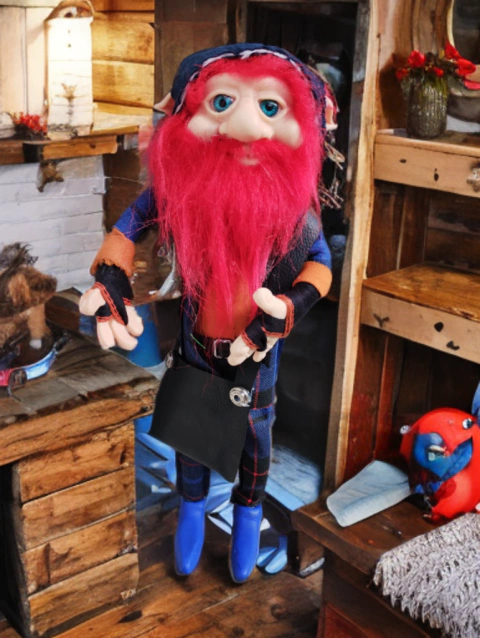 Duende Executivo Flexível de Cabelo Ruivo Vermelho e Olhos Azuis + Brindes - comprar online