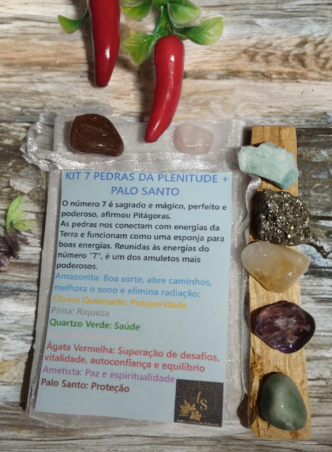 Kit 7 Pedras da Plenitude + Palo Santo - comprar online