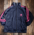 Jaqueta Adidas Infantil Azul Marinho com Rosa Tamanho 8 - Com Bolsos - Seminova