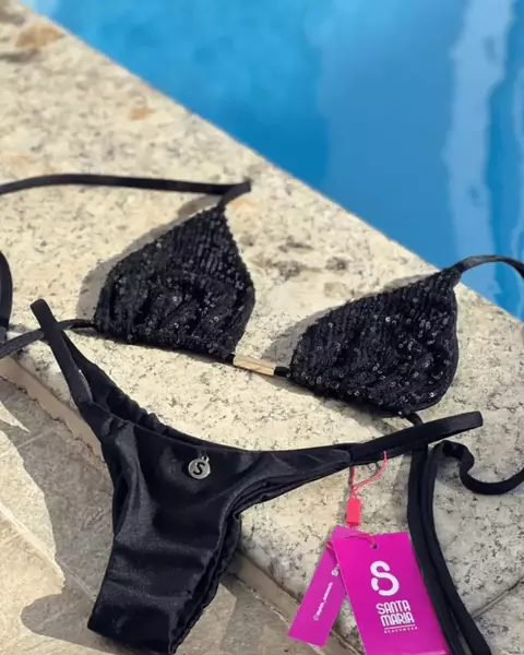 Biquíni Paetê Preto