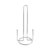 Portarollo Porta Rollo Cocina Cromo Cromado Redondo Simple