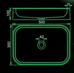 Molde bacha rectangular - comprar online