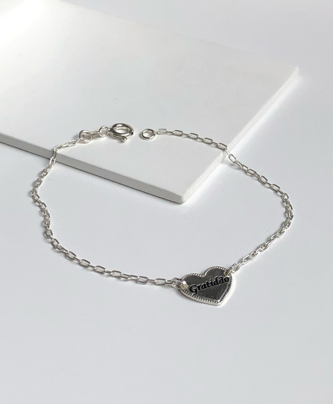 Pulseira Gratidão - Prata 925