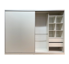 PLACARD CON PUERTAS CORREDIZAS BLANCO 2.40x1.80x0.55 - KHD MUEBLERIA
