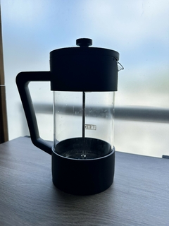 Cafetera estilo French Press negra de 1 litro con jarra de vidrio de borosilicato