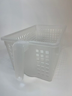 Canasta Potenza s/ruedas chica transparente - comprar online