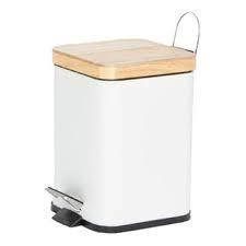 Tacho de basura Trapani blanco de 5 lts - comprar online