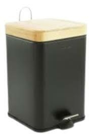 Tacho de basura negro de 5 Lts Trapani - comprar online