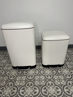Tacho de basura blanco x 20 litros - tienda online