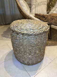 Puff de fibras naturales Cosenza - comprar online