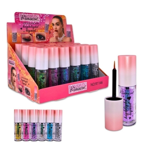 ILUMINADOR LIQUIDO CON GLITTER RIMOCOO *RM-219* CAJA X24