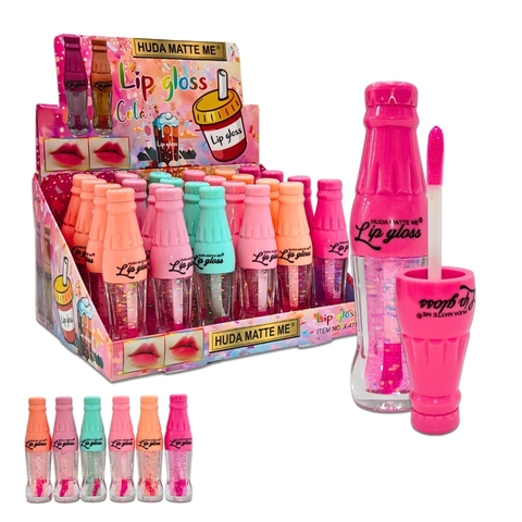 LIP GLOSS COLA HUDA MATTE ME *F14-X-471* (CAJA X24PCS)