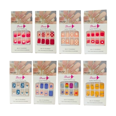 UÑAS POSTIZAS DORIT (CUADRADAS) *5028* *366672* (PACK X 12)