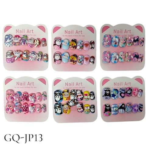 UÑAS POSTIZAS C/ DISEÑO KAWAII SANRIO DE NENA *GQ-JP13* (PACK X 12) - comprar online