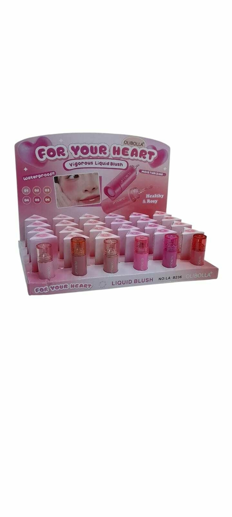 RUBOR LIQUIDO FOR YOU HEART OLIBOLLA *LA-B236* (CAJA X 24) - comprar online