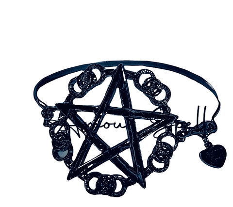 Brazalete Grande Estrella Pentagrama Plata.925 Neg