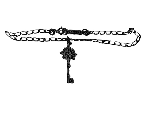 Pulsera llave Nudo de brujas Triskel Plata.925 Neg