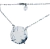 Collar con Ópalo Dendrítico Plata.925 con Flor Plata.925 Rodio.