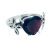 Anillo Amour Spell con Corazón de Granate, en Plata 925 con baño de Rodio. Pieza única. INDÍCANOS TU TALLA.