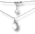 Collar Cuarzo Blanco Natural Facetado, Plata.925, Baño Rodio. Piedra mide: 2 cm x 1 cm, Cadena: 45cm- 50 cm.