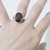 Imagen de Anillo Amour Spell Cuarzo Ahumado Natural,plata.925