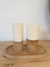 Set de bandeja y velas de soja - Pampina