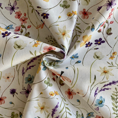 Tecido Tricoline Digital Floral Natural Beauty cor 1 100% Algodão