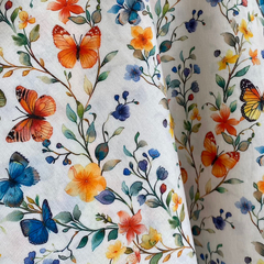 Tecido Tricoline Digital Borboletas II cor 03 100% Algodão - comprar online