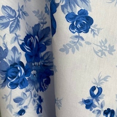 Tecido Tricoline Íris Azul/Branco 100% Algodão na internet