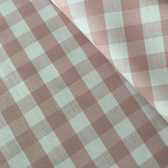 Tecido Tricoline Xadrez Médio 20xm Vichy Fio Tinto ROSÊ 100% Algodão - comprar online